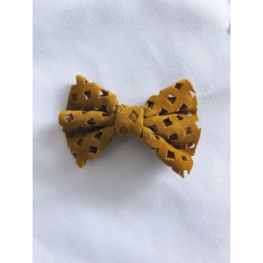 Arch n Ollie Mustard Bow Clip