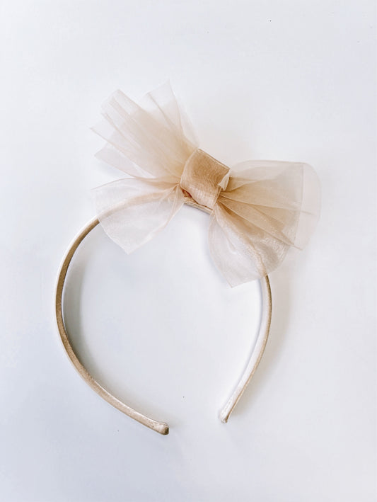 Champagne Tulle Headband